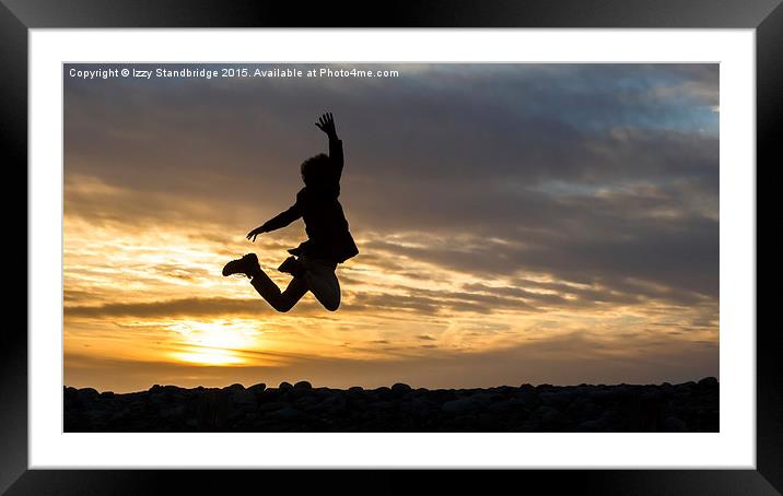  Joyous leap at sunset Framed Mounted Print by Izzy Standbridge