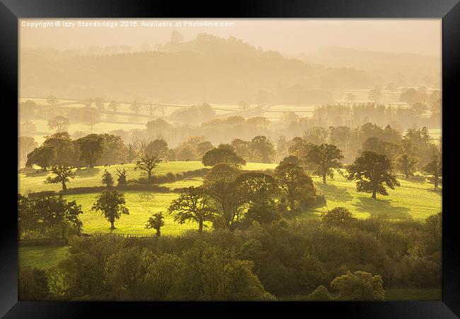  Autumn light on Welsh Countryside Framed Print by Izzy Standbridge