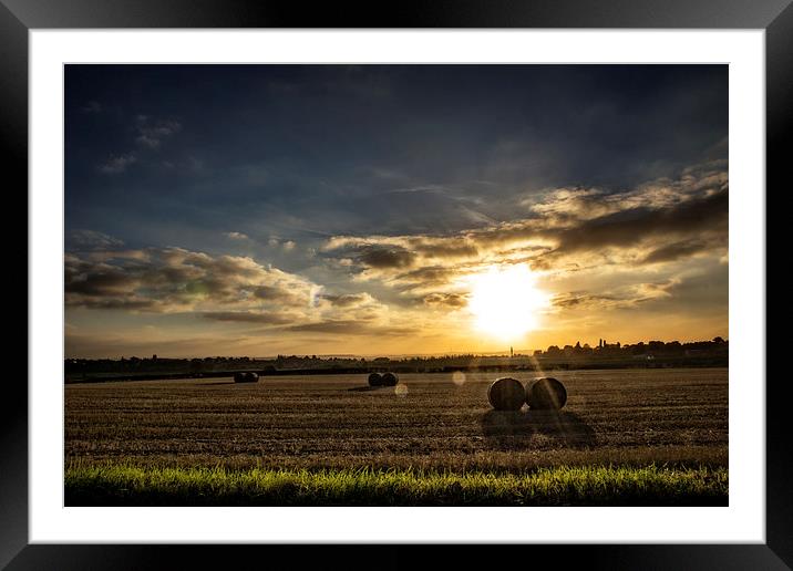 Autumn Sunset Framed Mounted Print by richard downes