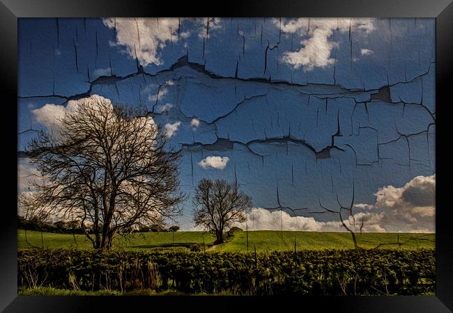 Cracked Framed Print by richard downes