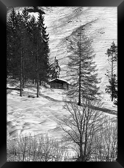 mountain retreat Framed Print by richard downes