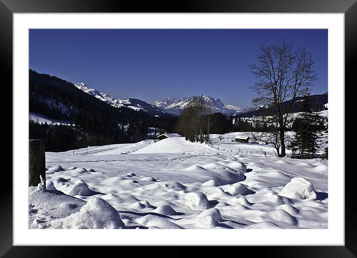 Snowscape Framed Mounted Print by richard downes
