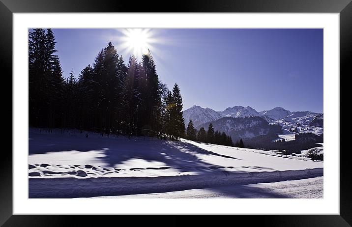 Snowscape II Framed Mounted Print by richard downes