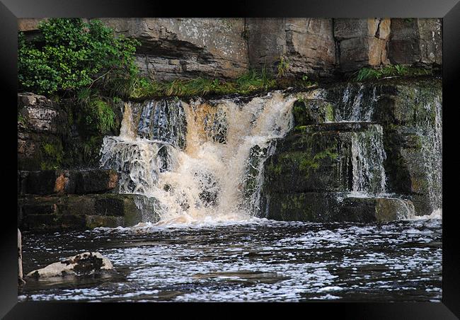 waterfall Framed Print by Steve Ward