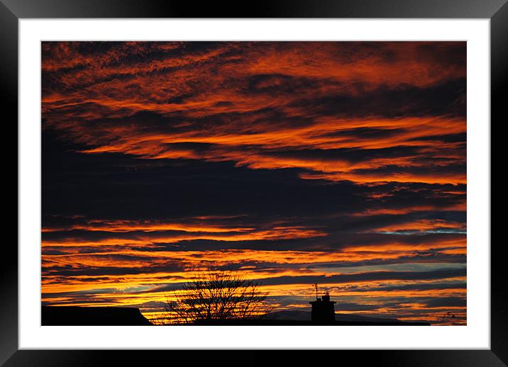 Sunset before the snow Framed Mounted Print by Steve Ward