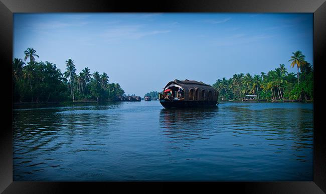 The Houseboat Framed Print by Mohit Joshi