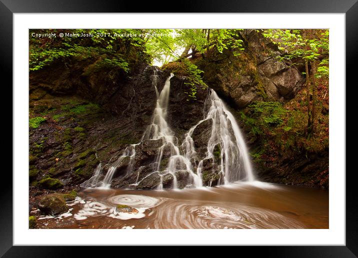 Fairy Glen Waterfalls, Inverness Framed Mounted Print by Mohit Joshi