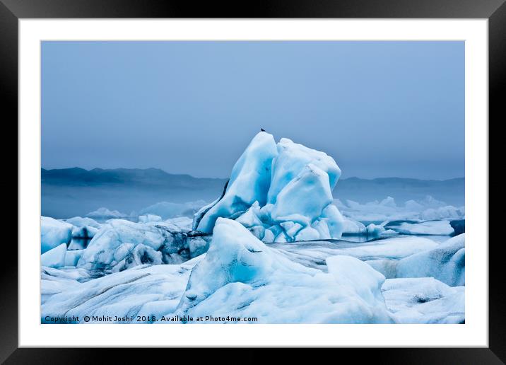 Jökulsárlón Iceberg Framed Mounted Print by Mohit Joshi