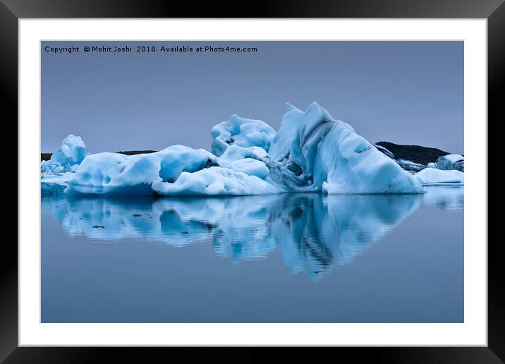 Jökulsárlón Iceberg Framed Mounted Print by Mohit Joshi