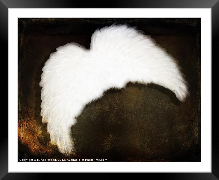 Angel Wings Framed Mounted Print by K. Appleseed.