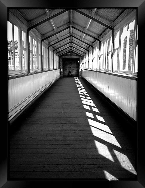 Torquay Train station, waiting for a train... Framed Print by K. Appleseed.