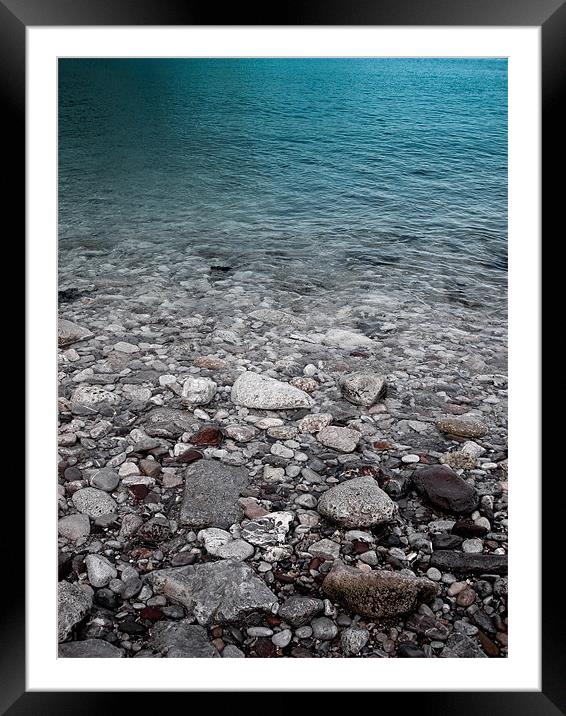 Blue Sea of Babbacombe. Torbay, Devon Framed Mounted Print by K. Appleseed.
