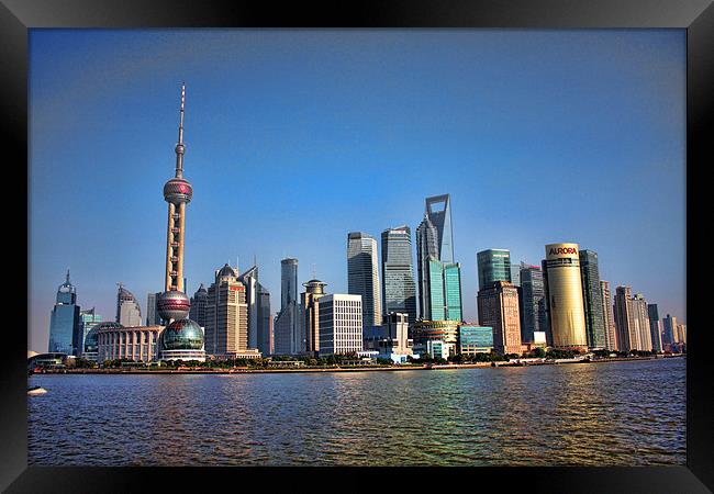 Lujiazui from the Bund, Shanghai Framed Print by Phil Hall