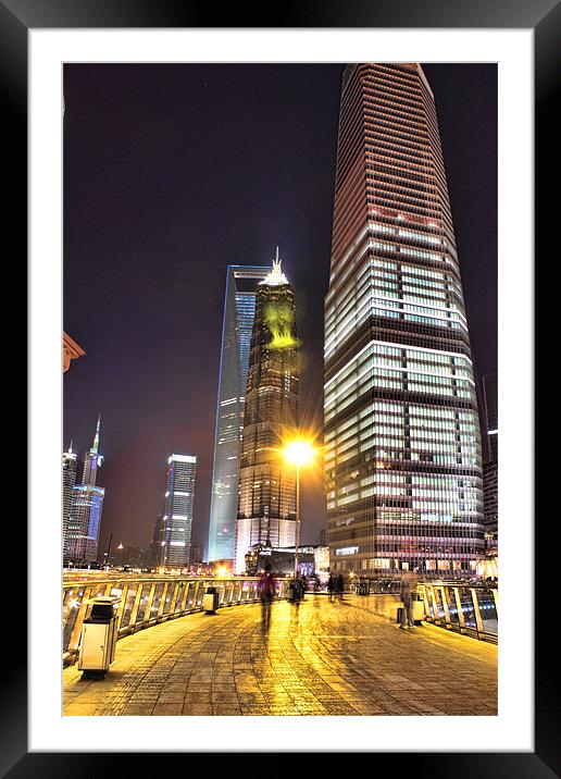 Jin Mao & Shangahi World Financial Centre Building Framed Mounted Print by Phil Hall