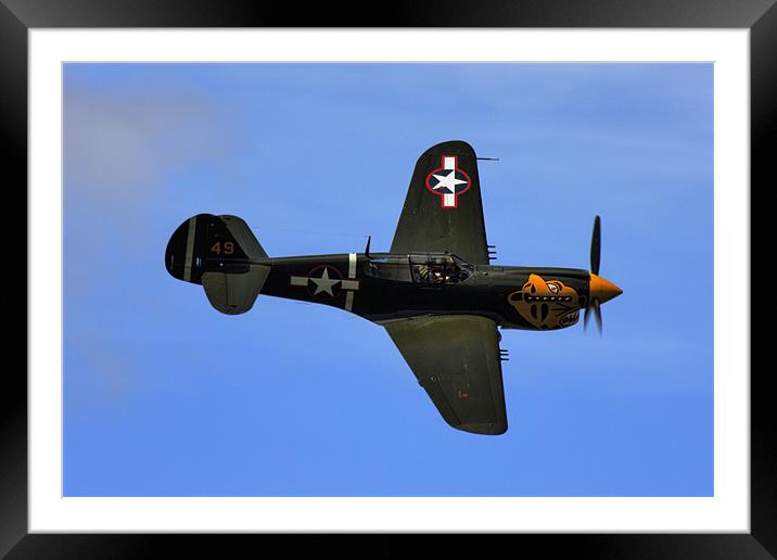 Curtiss P40M Warhawk Framed Mounted Print by Phil Hall
