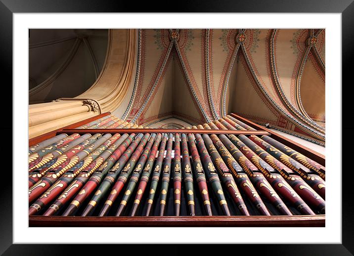 Church Organ Framed Mounted Print by Tony Bates