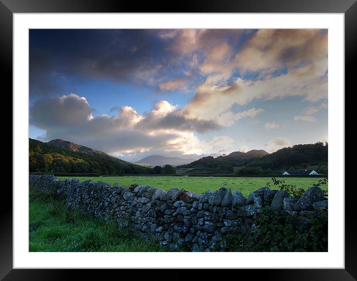 Cumbria dry stone wall Framed Mounted Print by Tony Bates