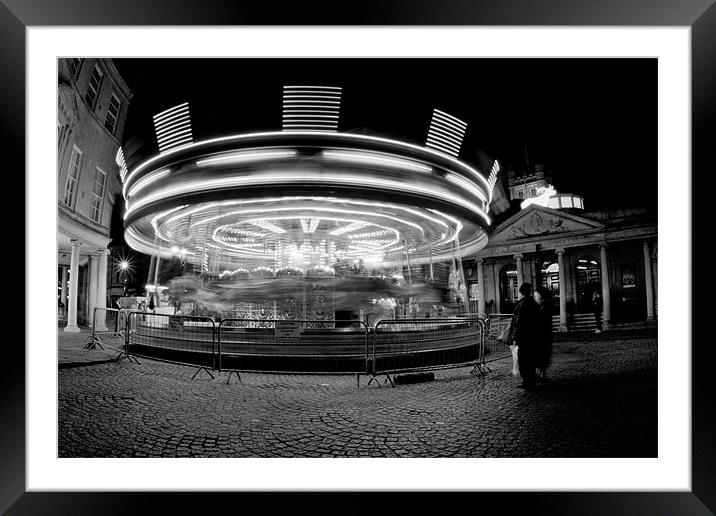 Street merry-go-round Framed Mounted Print by Tony Bates