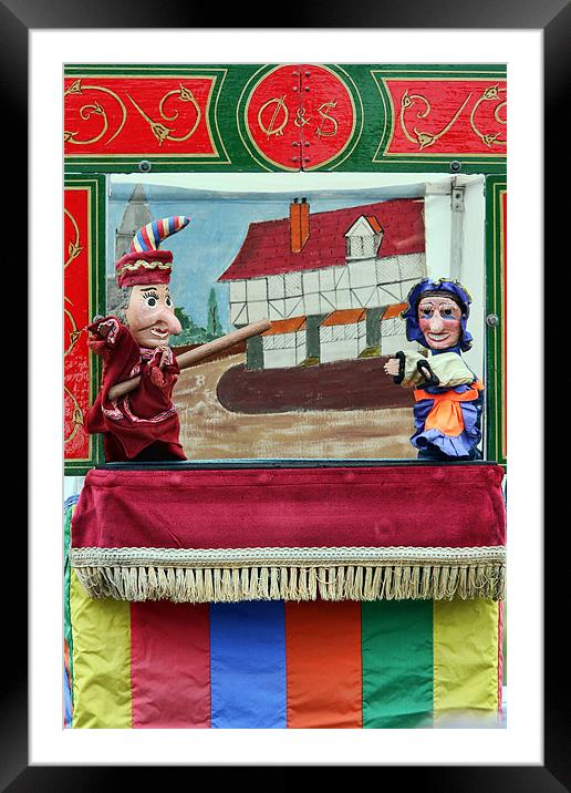 Punch and Judy show Framed Mounted Print by Tony Bates