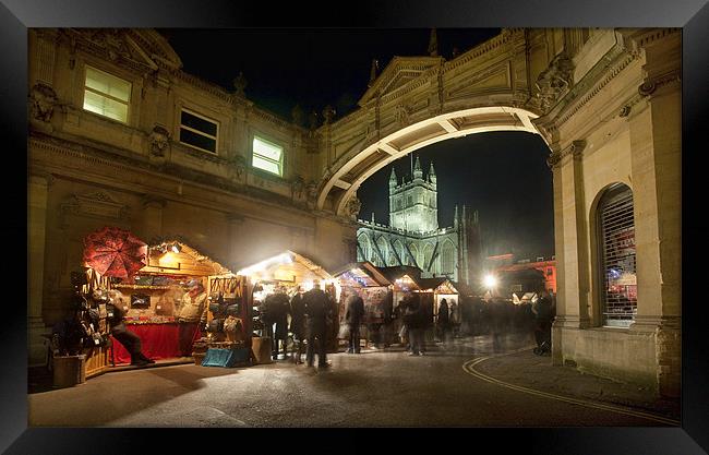 Bath Christmas Market Framed Print by Tony Bates