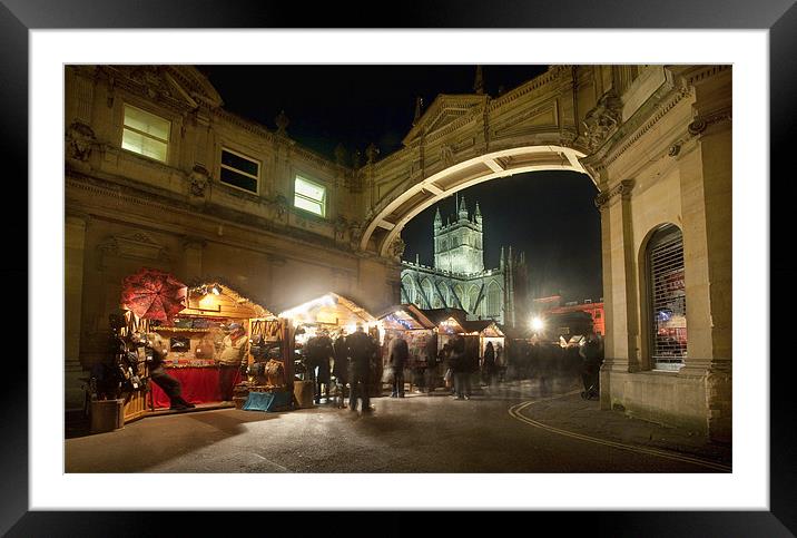 Bath Christmas Market Framed Mounted Print by Tony Bates