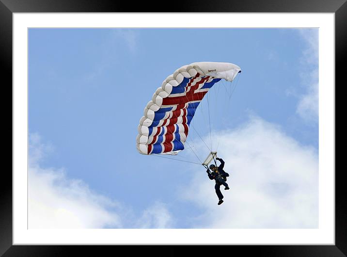 sky diving Framed Mounted Print by Tony Bates