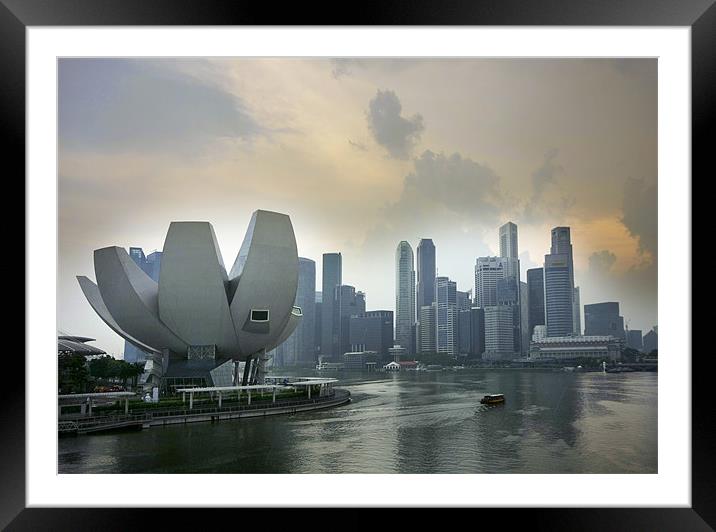 Singapore Marina Framed Mounted Print by Tony Bates