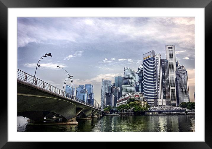 Singapore Marina Framed Mounted Print by Tony Bates
