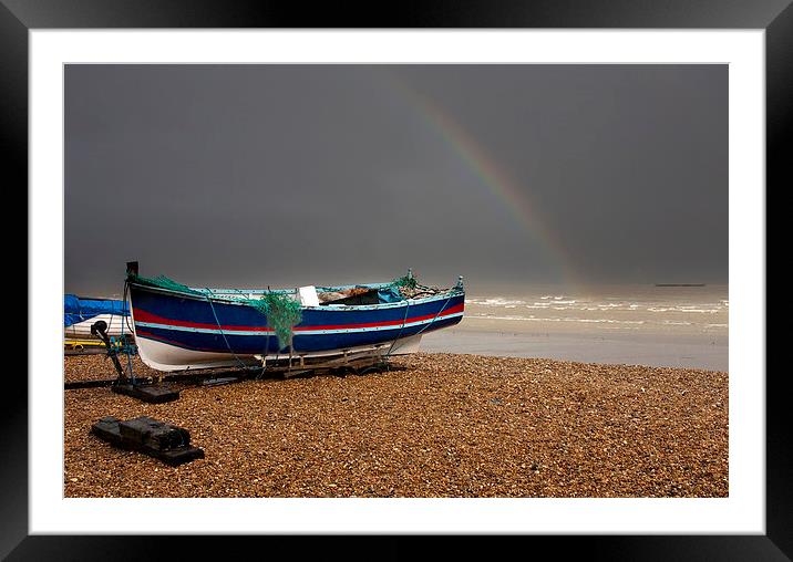 Dungeness fishing boat Framed Mounted Print by Tony Bates