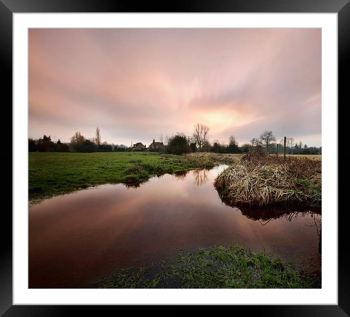 Tidmarsh and Sulham meadows Framed Mounted Print by Tony Bates