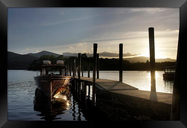 Derwentwater sunset Framed Print by Tony Bates