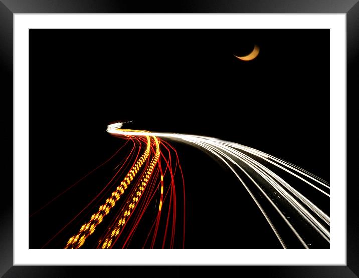 M4 motorway long exposure Framed Mounted Print by Tony Bates