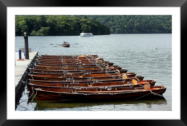  Ambleside row boats Framed Mounted Print by Tony Bates
