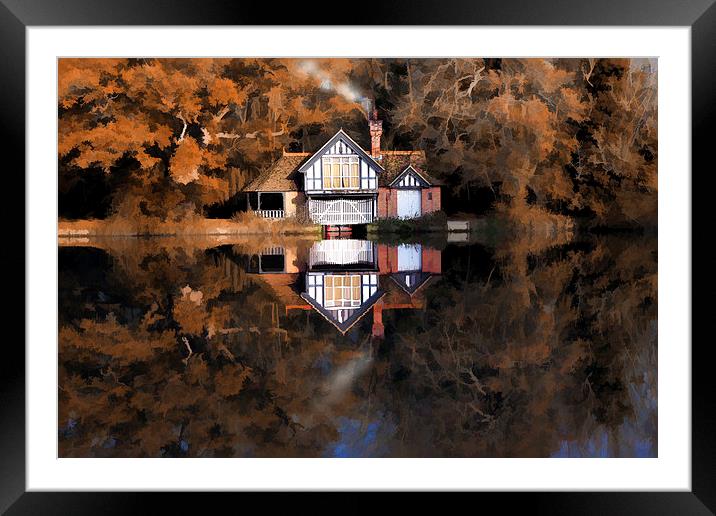  Thames boat house Framed Mounted Print by Tony Bates