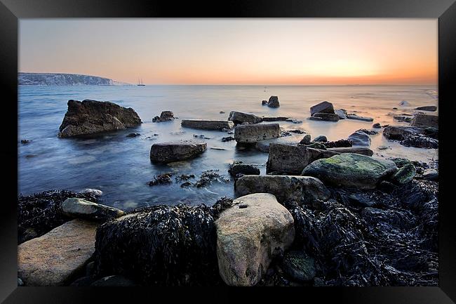  Swanage Bay Dorset Framed Print by Tony Bates