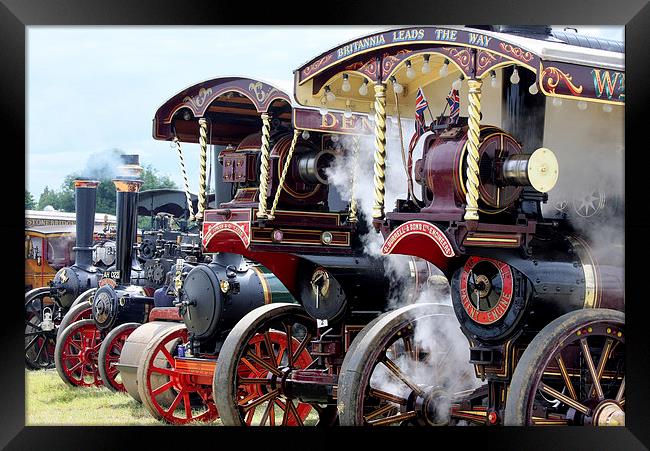 Traction engines at Woodcote Framed Print by Tony Bates