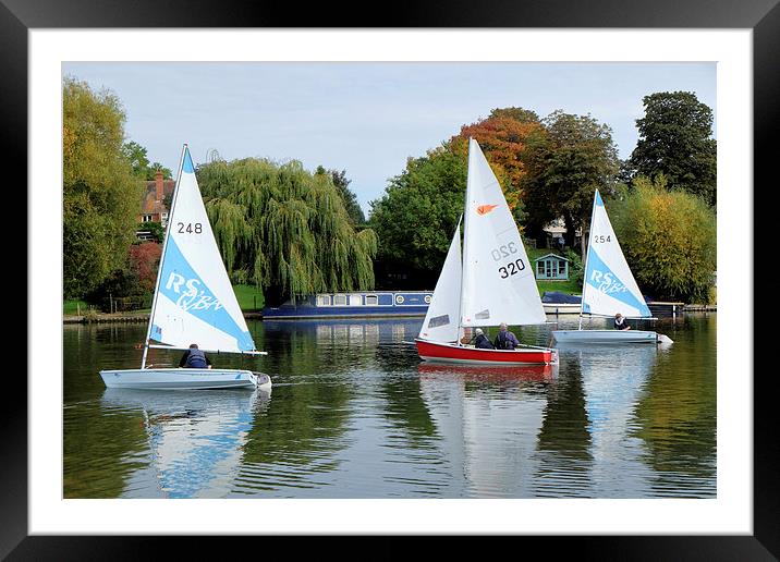  Sailing on the river Thames Framed Mounted Print by Tony Bates