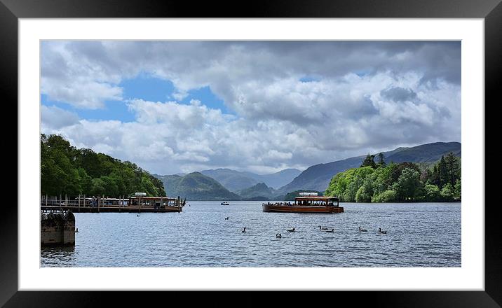  Derwent water launch Framed Mounted Print by Tony Bates