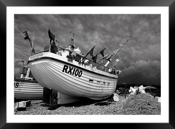  Hastings fishing boat Framed Mounted Print by Tony Bates