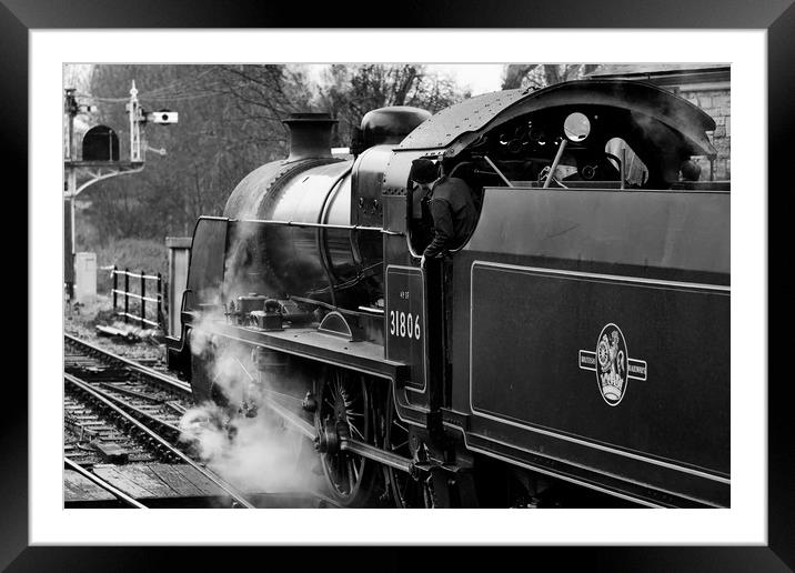 Steam train 31806 Framed Mounted Print by Tony Bates