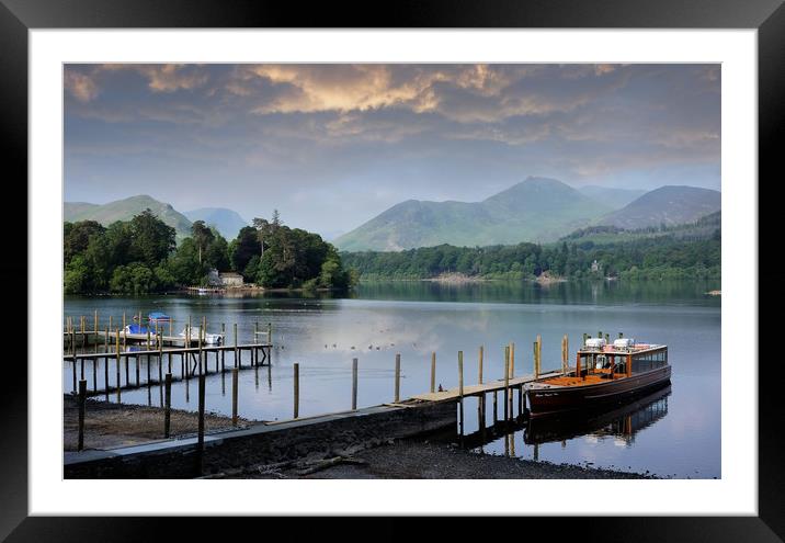 Derwent water Cumbria Framed Mounted Print by Tony Bates