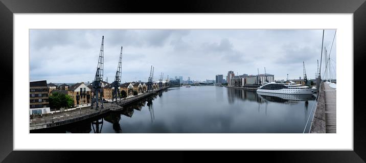 Royal Victoria Dock Panorama Framed Mounted Print by Tony Bates