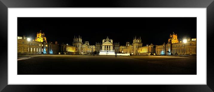 Blenheim Palace night Panorama Framed Mounted Print by Tony Bates