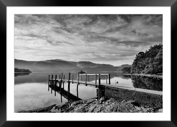 Derwent water Hawes End Landing Framed Mounted Print by Tony Bates