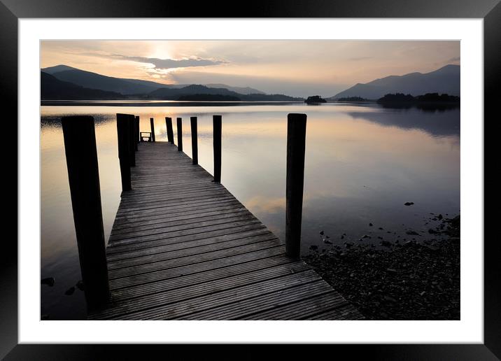 Derwent water Cumbria Framed Mounted Print by Tony Bates