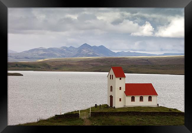 Icelandic Chapel Framed Print by Tony Bates