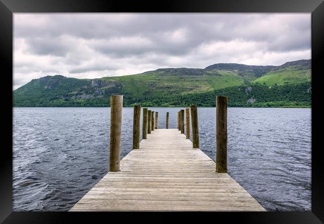 Derwent water landing stage Framed Print by Tony Bates