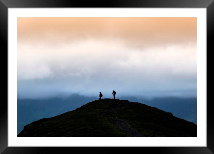 Summit of Catbells Keswick Cumbria Framed Mounted Print by Tony Bates