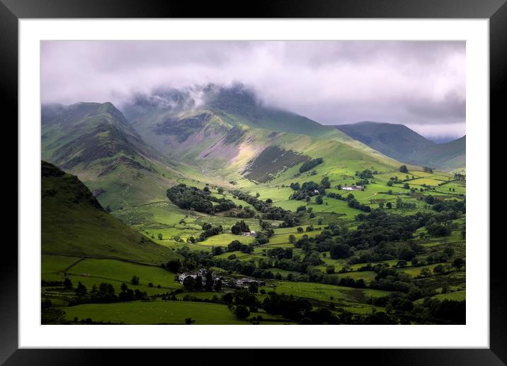 Newlands Pass Cumbria Framed Mounted Print by Tony Bates