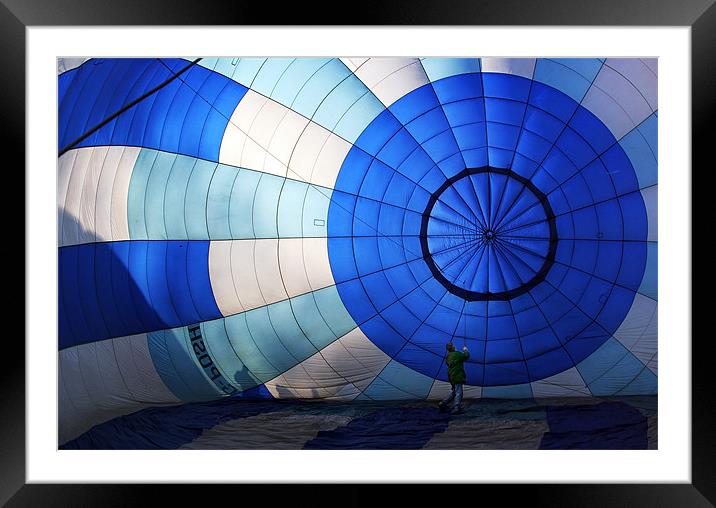 Inside a hot air balloon Framed Mounted Print by Tony Bates